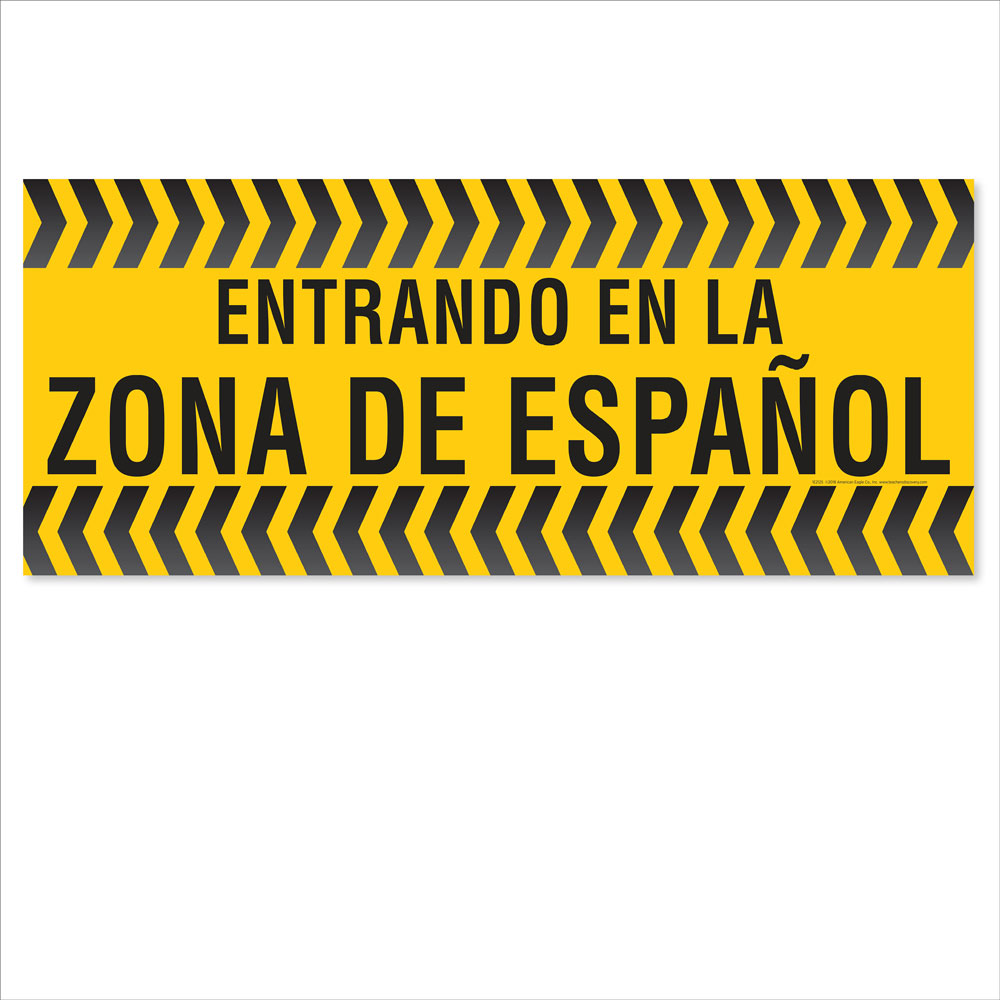 Entering The Spanish Zone Floor Sticker