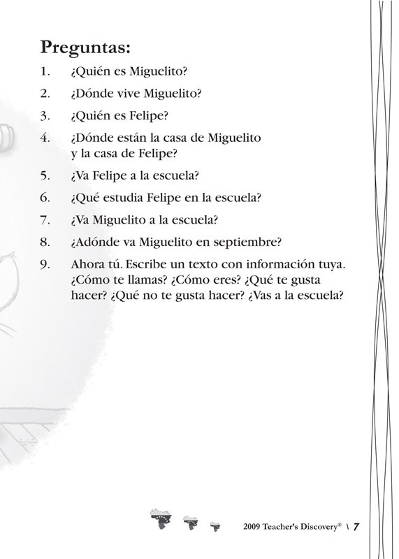 Las Aventuras De Miguelito Level 1 Spanish Reader Spanish Teacher S Discovery