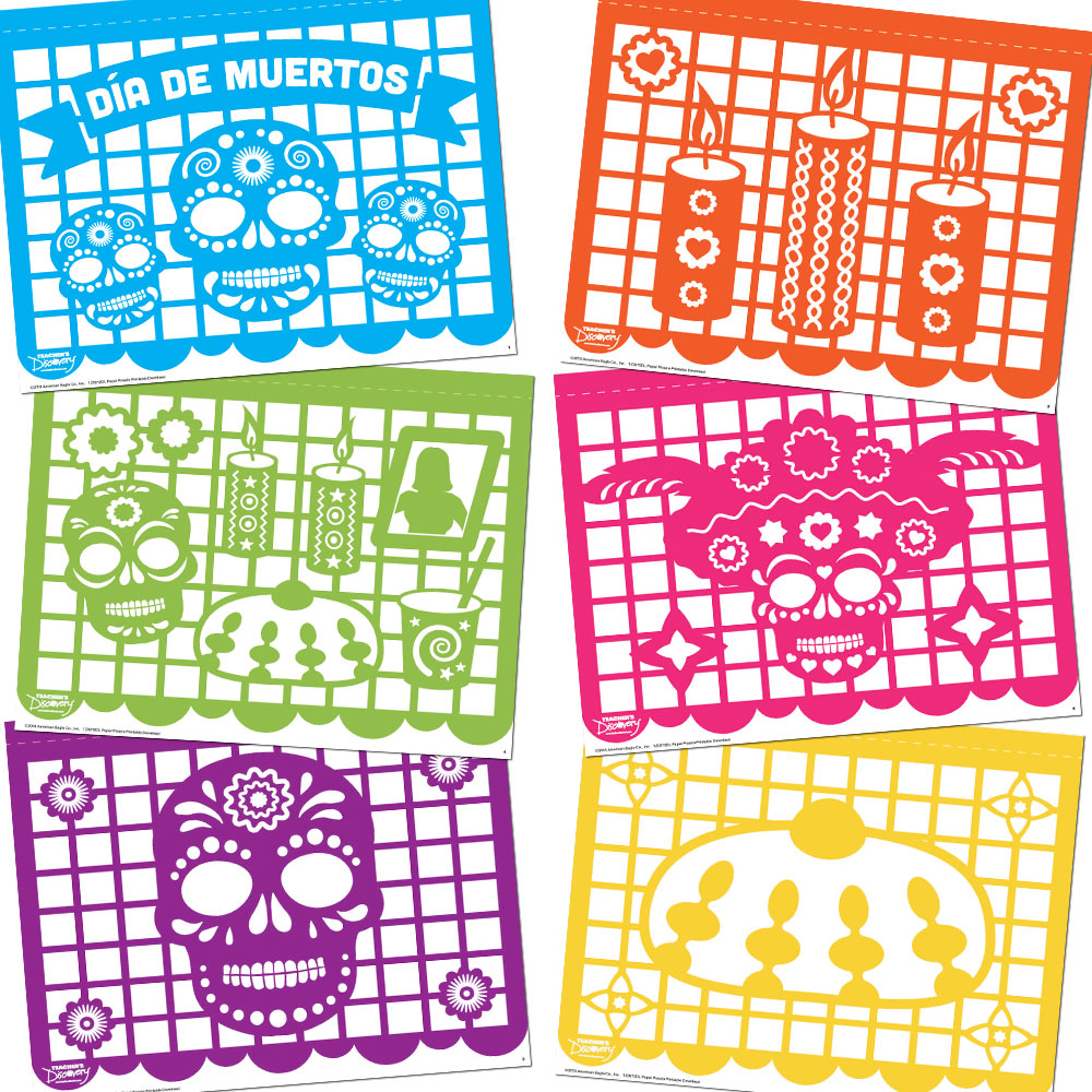 Papel Picado Printable Download Spanish Teacher S Discovery