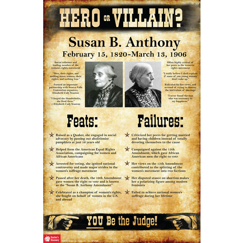 Susan B. Anthony: Hero or Villain? Mini-Poster