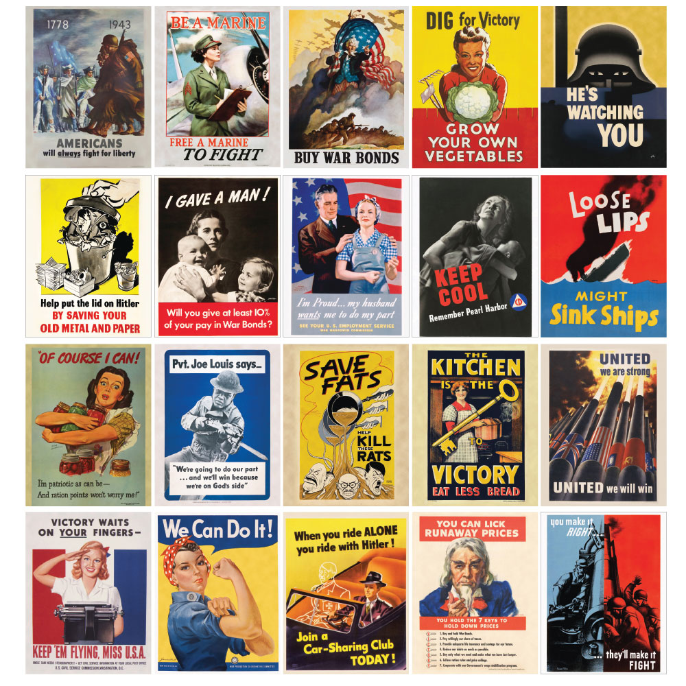 World War II Propaganda Mini-Poster Set