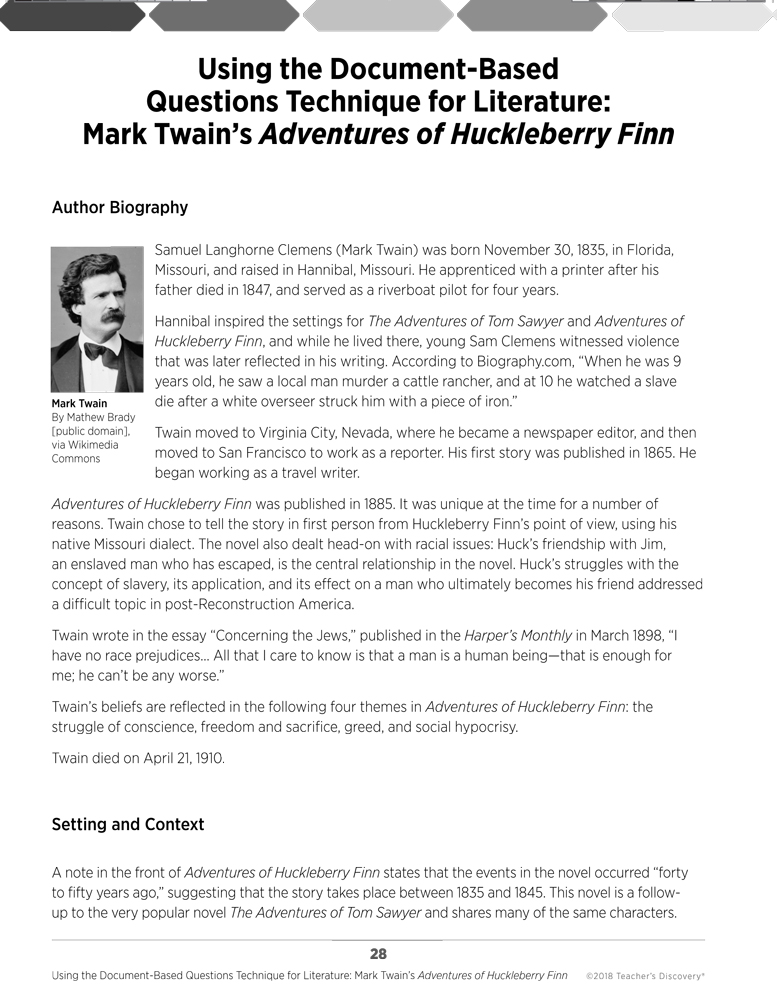 Реферат: Huck Finn Essay Research Paper Mark Twain